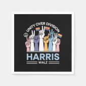 Harris Walz Waltz 2024 Eenheid over Divisie Servet (Voorkant)