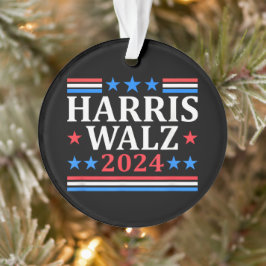 Harris Walz Waltz 2024 Ornament