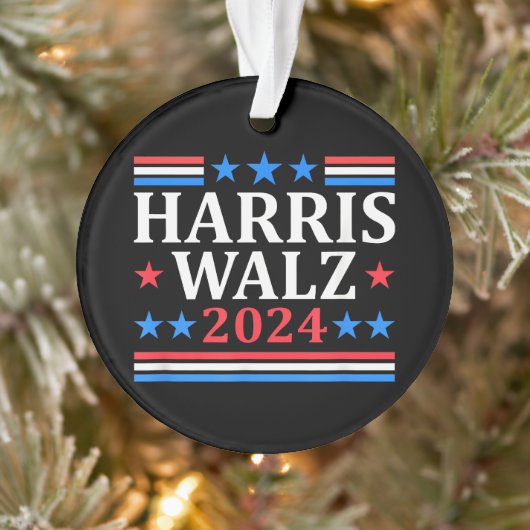Harris Walz Waltz 2024 Ornament (Boom)