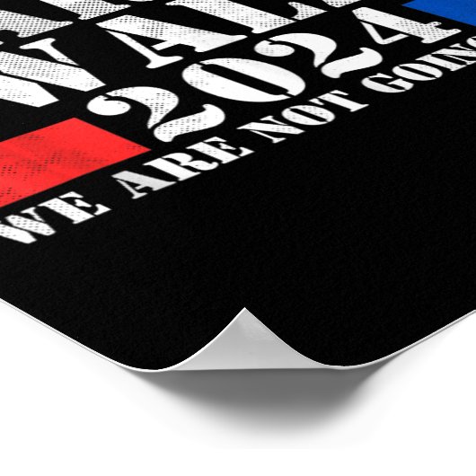 Harris Walz Waltz 2024 We gaan niet terug tank Poster (Hoek)