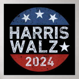 Harris Walz Waltz Poster