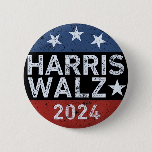 Harris Walz Waltz Ronde Button 5,7 Cm (Voorkant)