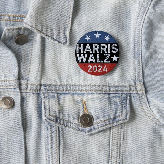 Harris Walz Waltz Ronde Button 5,7 Cm (In situ)