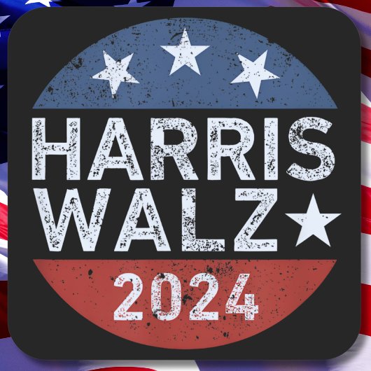 Harris Walz Waltz Vierkante Sticker