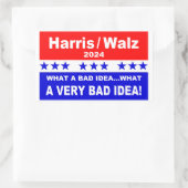 Harris / Walz Wat een slecht idee... Rechthoekige Sticker (Tas)