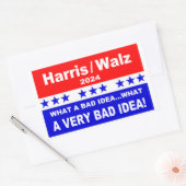 Harris / Walz Wat een slecht idee... Rechthoekige Sticker (Envelop)