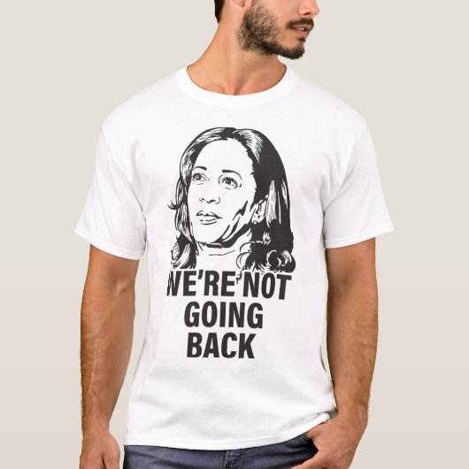 Harris, we gaan niet terug naar 2024 t-shirt (Voorkant)