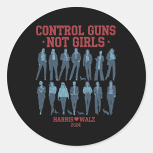 Harris Wheimer 2024 Controle Pistolen Niet Meisjes Ronde Sticker