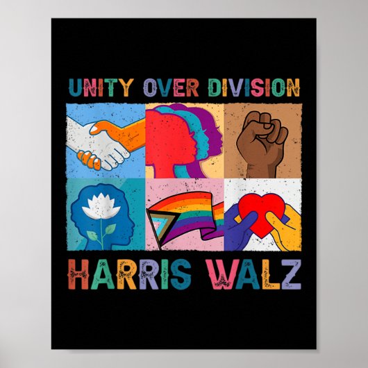 Harris Wheimer 2024 Eénheid Boven Verdeeldheid Kam Poster (Voorkant)