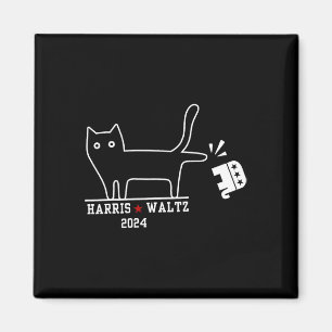 Harris Wheimer 2024 Grappige Kat Verkiezing Kamala Magneet