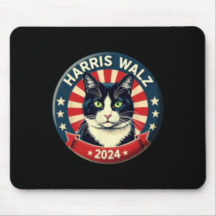 Harris Wheimer 2024 Grappige Kat Verkiezing Kamala Muismat