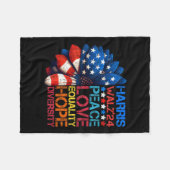 Harris Wheimer 2024 Peace Love Equality Hope Diver Fleece Deken (Voorkant (Horizontaal))