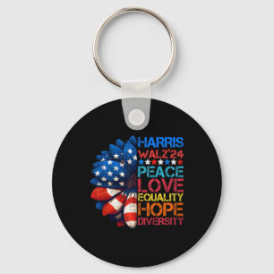 Harris Wheimer 2024 Peace Love Equality Hope Diver Sleutelhanger