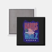 Harris Wheimer 2024 verontruste Amerikaanse vlag v Magneet (Voorkant / Achterkant)