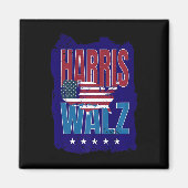 Harris Wheimer 2024 verontruste Amerikaanse vlag v Magneet (Voorkant)