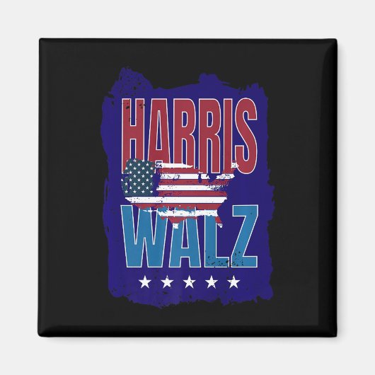 Harris Wheimer 2024 verontruste Amerikaanse vlag v Magneet (Voorkant)