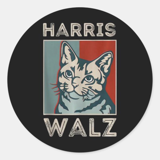 Harris Wheimer Funny Cat Tanktop Ronde Sticker (Voorkant)