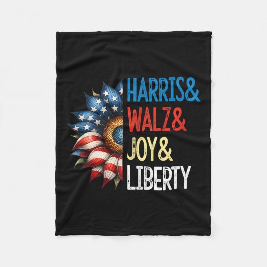 Harris Wheimer Joy Liberty - Harris Waltz 2024 Ret Fleece Deken (Voorkant)