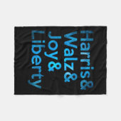 Harris Wheimer Joy Liberty - Harris Waltz 2024 Ret Fleece Deken (Voorkant (Horizontaal))