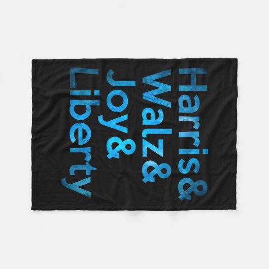Harris Wheimer Joy Liberty - Harris Waltz 2024 Ret Fleece Deken (Voorkant (Horizontaal))