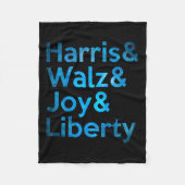 Harris Wheimer Joy Liberty - Harris Waltz 2024 Ret Fleece Deken (Voorkant)