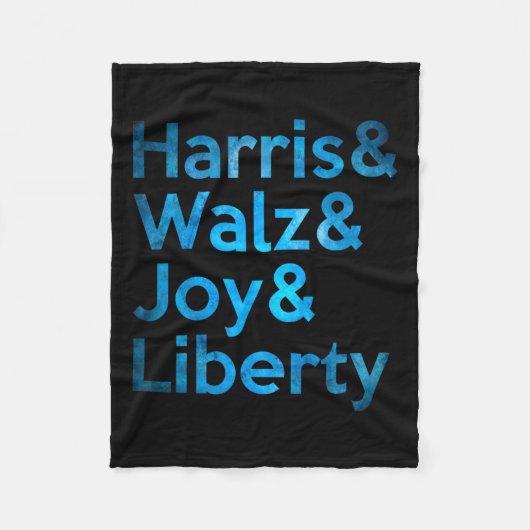 Harris Wheimer Joy Liberty - Harris Waltz 2024 Ret Fleece Deken (Voorkant)