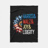 Harris Wheimer Joy Liberty - Harris Waltz 2024 Ret Fleece Deken (Voorkant)