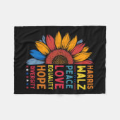 Harris Wheimer Vrede Liefde Gelijkheid Hoop Divers Fleece Deken (Voorkant (Horizontaal))