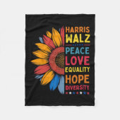 Harris Wheimer Vrede Liefde Gelijkheid Hoop Divers Fleece Deken (Voorkant)