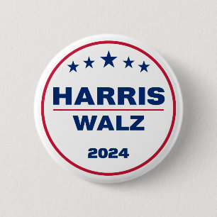 Harris Wlaz 2024 Kamala Harris Tim Walz Verkiezing Ronde Button 5,7 Cm