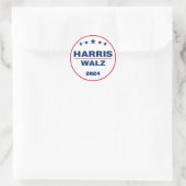 Harris Wlaz 2024 Kamala Harris Tim Walz Verkiezing Ronde Sticker (Tas)