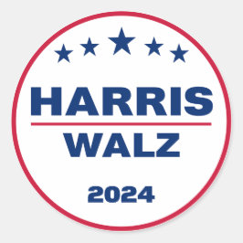 Harris Wlaz 2024 Kamala Harris Tim Walz Verkiezing Ronde Sticker