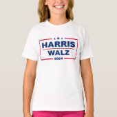 Harris Wlaz 2024 Kamala Harris Tim Walz Verkiezing T-shirt (Voorkant)