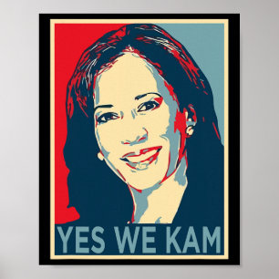 Harris Yes We Kam 2024 Politieke verkiezingscampag Poster