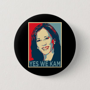 Harris Yes We Kam 2024 Politieke verkiezingscampag Ronde Button 5,7 Cm