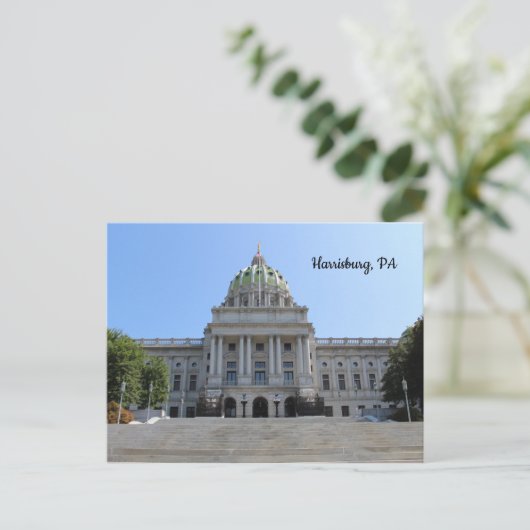 Harrisburg PA Briefkaart Reizen Keepsake Capitol (Staand voorkant)