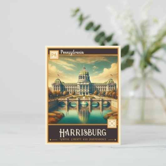 Harrisburg, Pennsylvania |  Briefkaart (Staand voorkant)