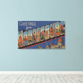 Harrisburg, Pennsylvania - Grote letterscènes Canvas Afdruk (Insitu (Houten vloer))