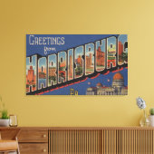 Harrisburg, Pennsylvania - Grote letterscènes Canvas Afdruk (Insitu (Woonkamer))