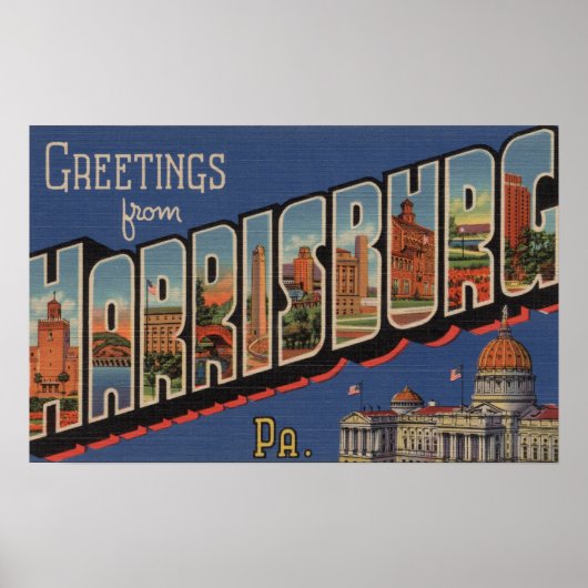 Harrisburg, Pennsylvania - Grote letterscènes Poster (Voorkant)