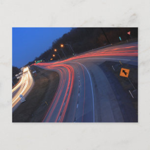 Harrisburg Pennsylvania I-81 Light Trails at Dusk Briefkaart