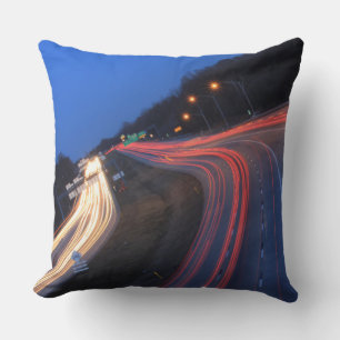 Harrisburg Pennsylvania I-81 Light Trails at Dusk Kussen