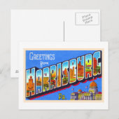 Harrisburg Pennsylvania PA Large Letter Briefkaart (Voorkant / Achterkant)