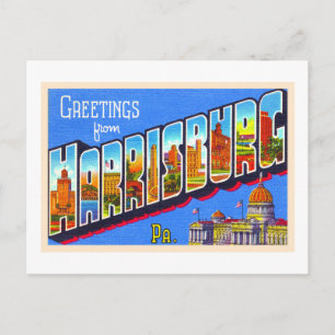 Harrisburg Pennsylvania PA Large Letter Briefkaart