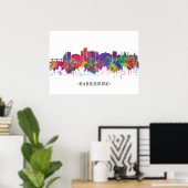 Harrisburg Pennsylvania Skyline Poster (Thuiskantoor)