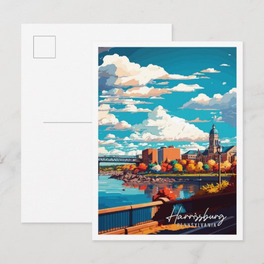 Harrisburg Pennsylvania USA vintage reizen Briefkaart (Voorkant / Achterkant)