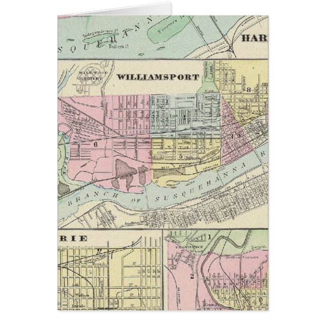 Harrisburg, Williamsport, Erie, Scranton (Voorkant)