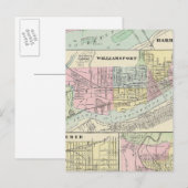 Harrisburg, Williamsport, Erie, Scranton Briefkaart (Voorkant / Achterkant)