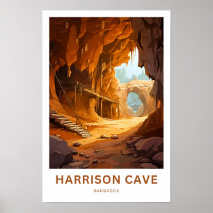 Harrison Cave Barbados Reisprint Poster