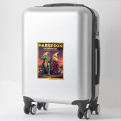 Harrison de Reiziger – Avontuurlijke Geest Concept Sticker (Koffer)